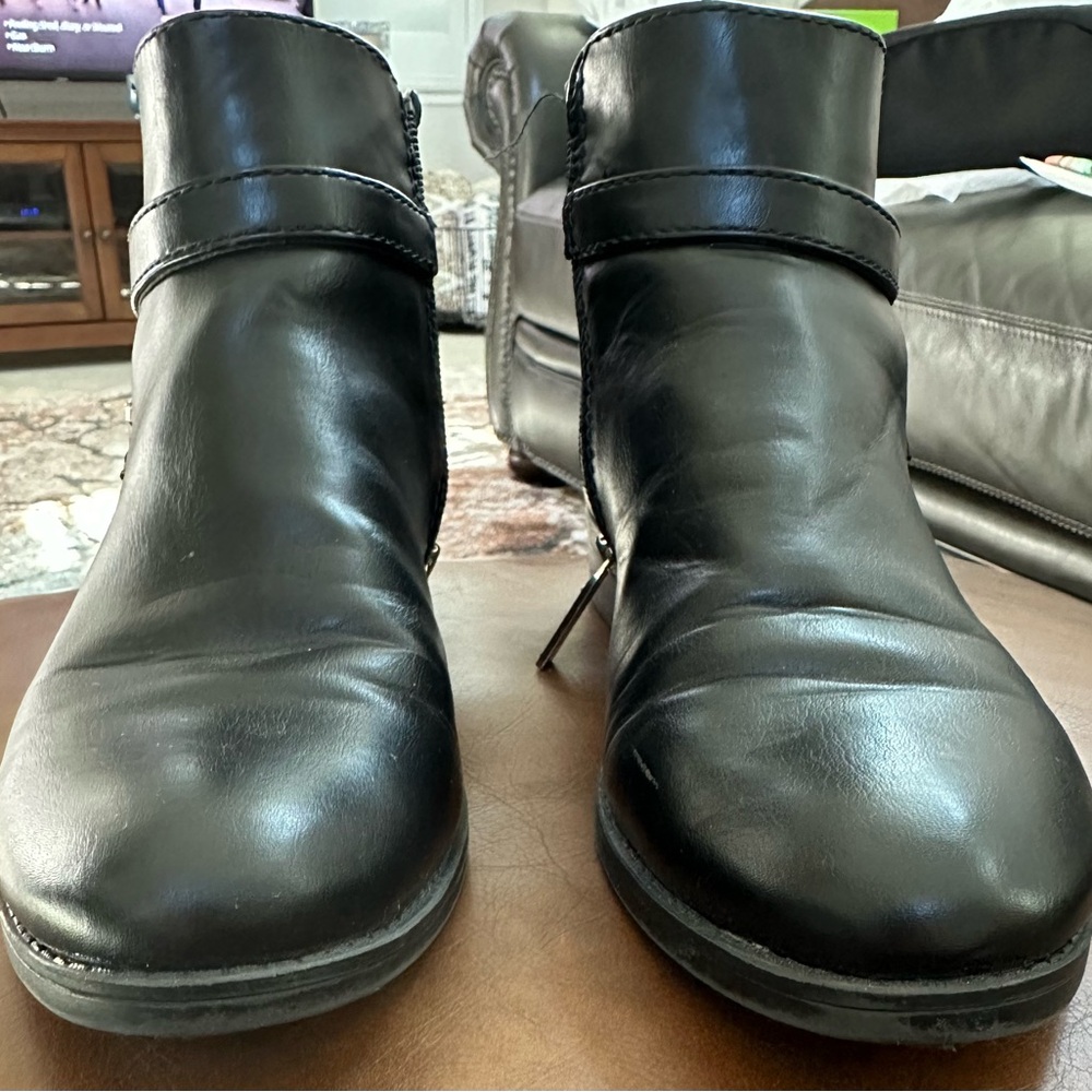 Tommy Hilfiger Black Leather Ankle Boots